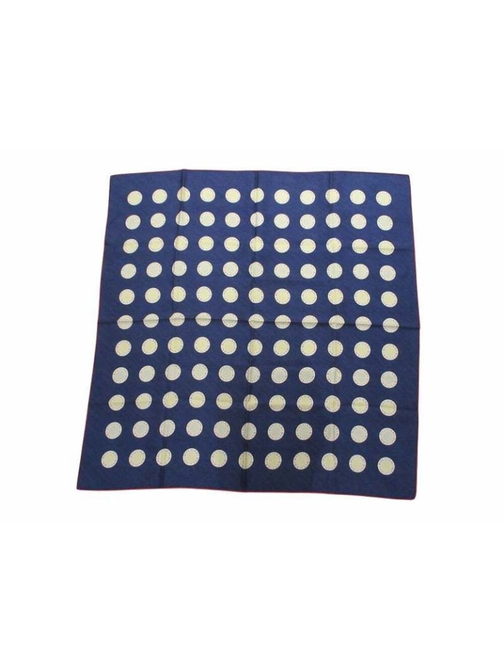Bvlgari Scarf Dot Logo Blue Silk Large
